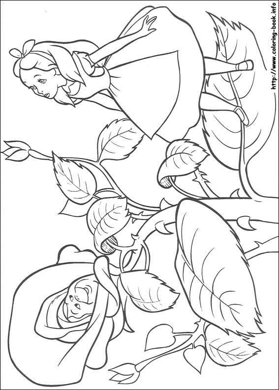 Alice in Wonderland coloring picture